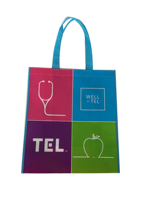 Leggeri laminati trattano la borsa non tessuta dello SGS 50x2.5cm 9gsm pp del PE
