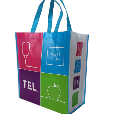Leggeri laminati trattano la borsa non tessuta dello SGS 50x2.5cm 9gsm pp del PE
