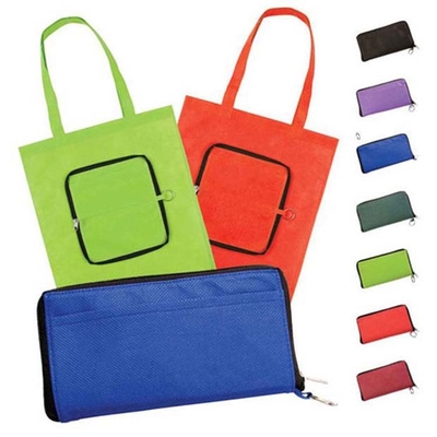 Borsa non tessuta pieghevole di Tote Zipped 80gsm 38X40cm