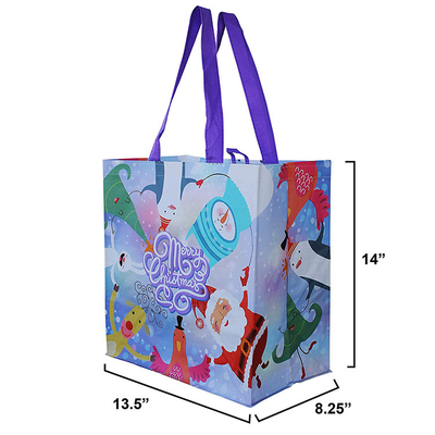 Borsa tessuta polipropilene di Natale 1000pcs 120gsm 50x3cm