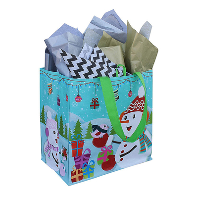 Borsa tessuta polipropilene di Natale 1000pcs 120gsm 50x3cm
