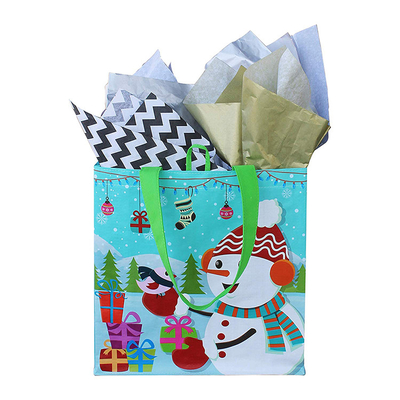 Borsa tessuta polipropilene di Natale 1000pcs 120gsm 50x3cm