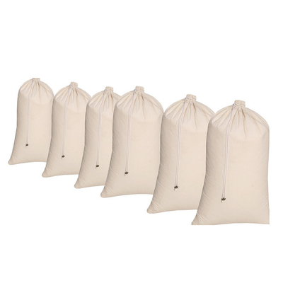 Grande borsa del paniere della lavanderia del cordone 3cm 5 OZ del cotone dell'OEM