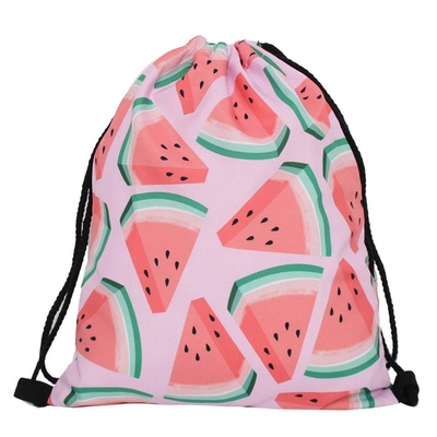 borsa di cordone cosmetica delle donne di viaggio di nylon 210D CMYK di 35X42cm