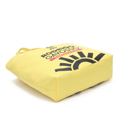 8 il cotone giallo geometrico di OZ 40x11x34.5cm ricicla la borsa