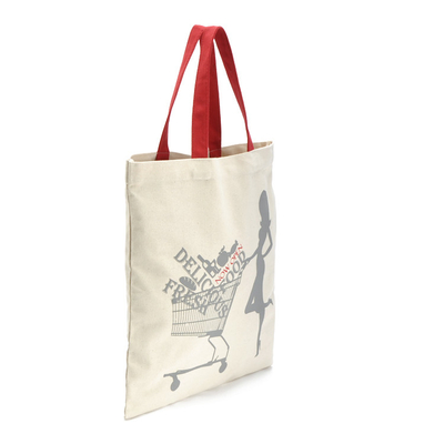 Il cotone dello spazio in bianco 33x40cm del ODM 6oz del supermercato ricicla la borsa