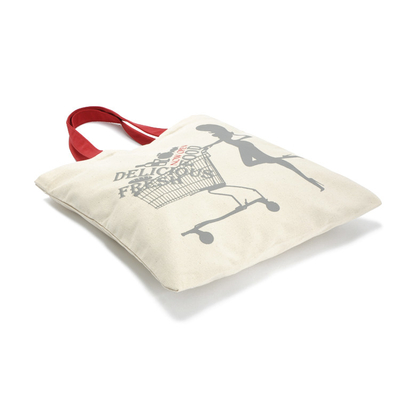 Il cotone dello spazio in bianco 33x40cm del ODM 6oz del supermercato ricicla la borsa