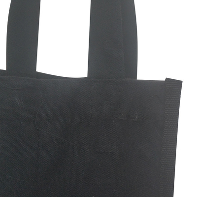 Borsa nera del vino della bottiglia del PE 18x9x27cm CMYK 2 della tela