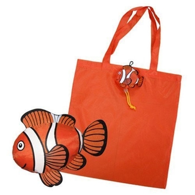 Sacchetto della spesa piegante di nylon variopinto del pesce 210D 40x50cm CMYK