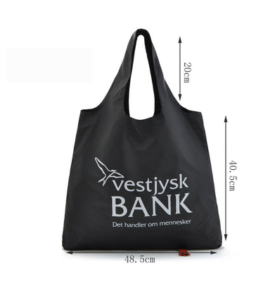 1 poliestere 40cmx60cm 190T di stampa a colori che piegano Tote Bag