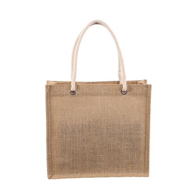 Borse di drogheria naturali di compera della iuta 380gsm di colore 30xx12x30cm