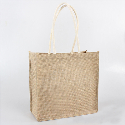 Borse di drogheria naturali di compera della iuta 380gsm di colore 30xx12x30cm