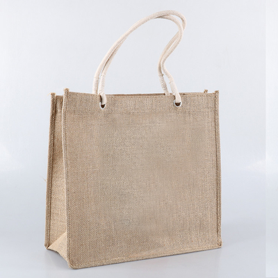 Borse di drogheria naturali di compera della iuta 380gsm di colore 30xx12x30cm
