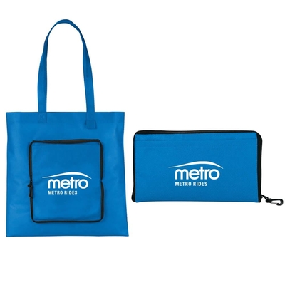 Borsa non tessuta pieghevole di Tote Zipped 80gsm 38X40cm