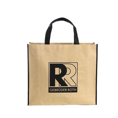 Sacco di carta non tessuta dell'OEM 120gsm di logo CMYK dell'oro solido