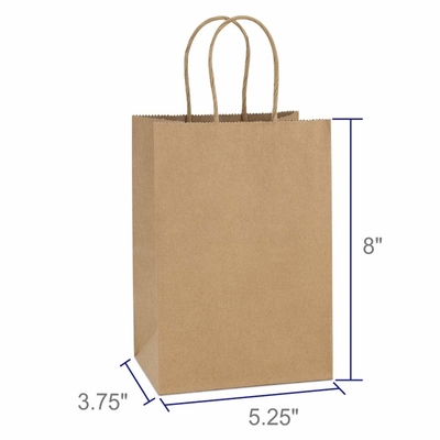 Sacco di carta non tessuto di Brown Kraft 200gsm CMYK 26x12x33cm